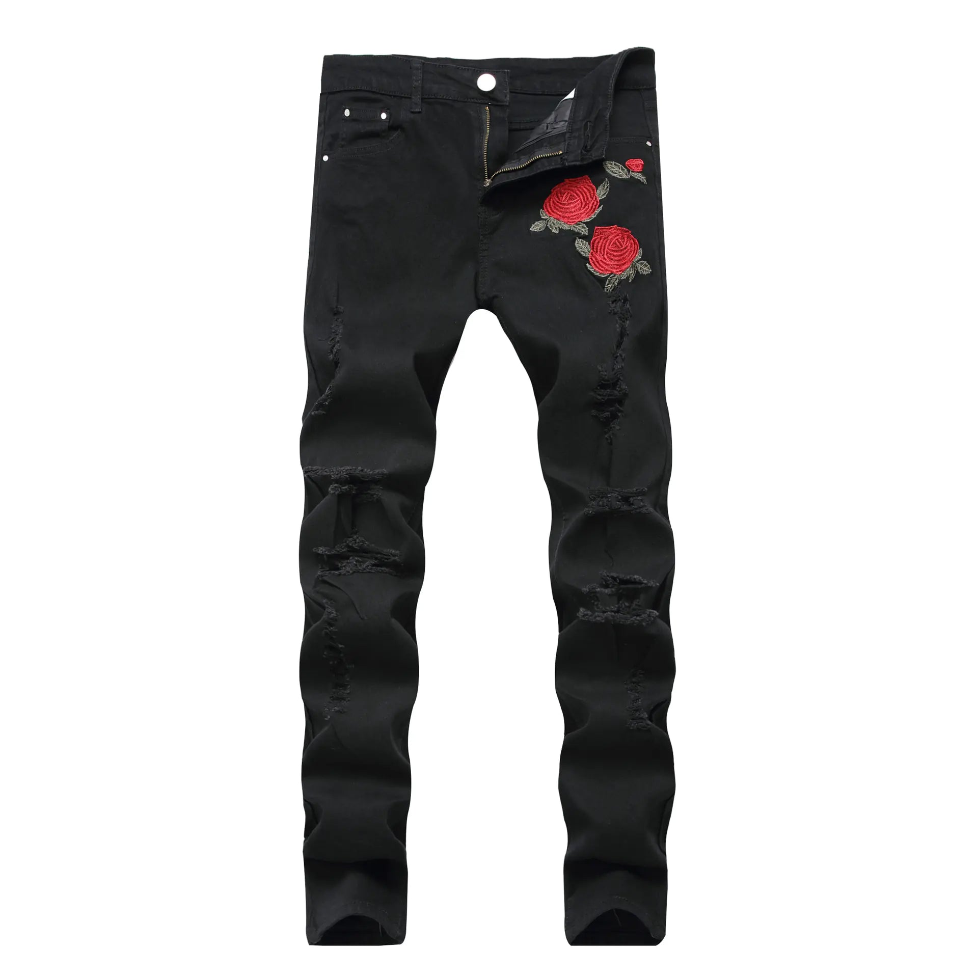Embroidered Stretch Jeans for Men